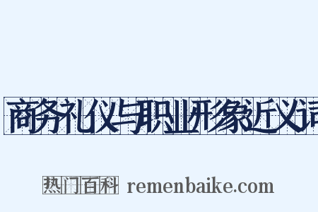 商务礼仪与职业形象近义词是什么意思的图片